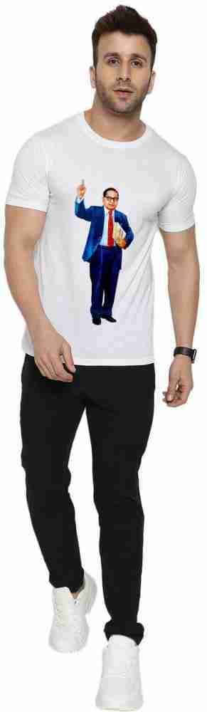 Printcomet Printed Men Round Neck White T-Shirt - Buy Printcomet Printed  Men Round Neck White T-Shirt Online at Best Prices in India