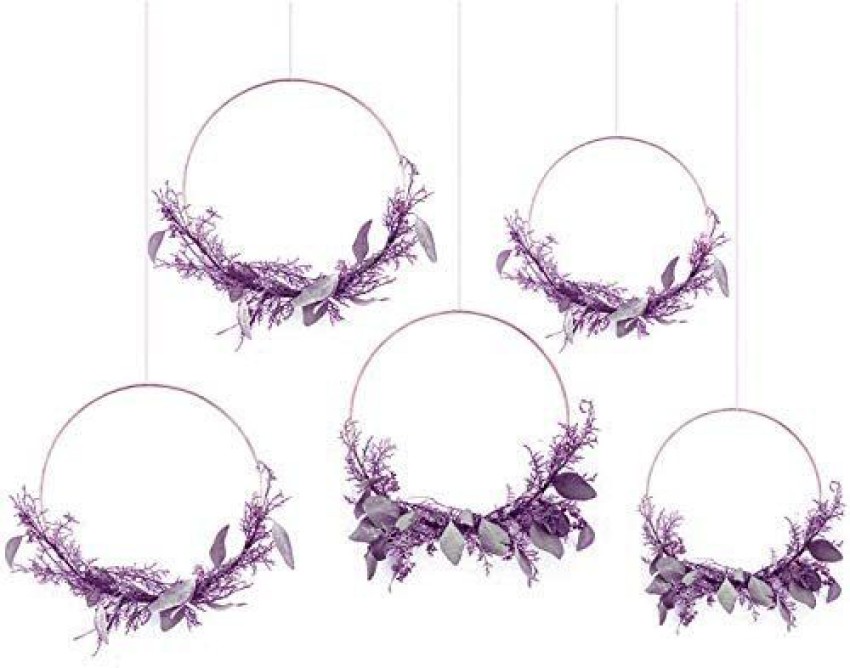 6pcs/set 3 Inch/ 4 Inch Macrame Rings Silvery Metal Floral Hoop Rings For  DIY Christmas Wreath Decor Dream Catchers Crafts