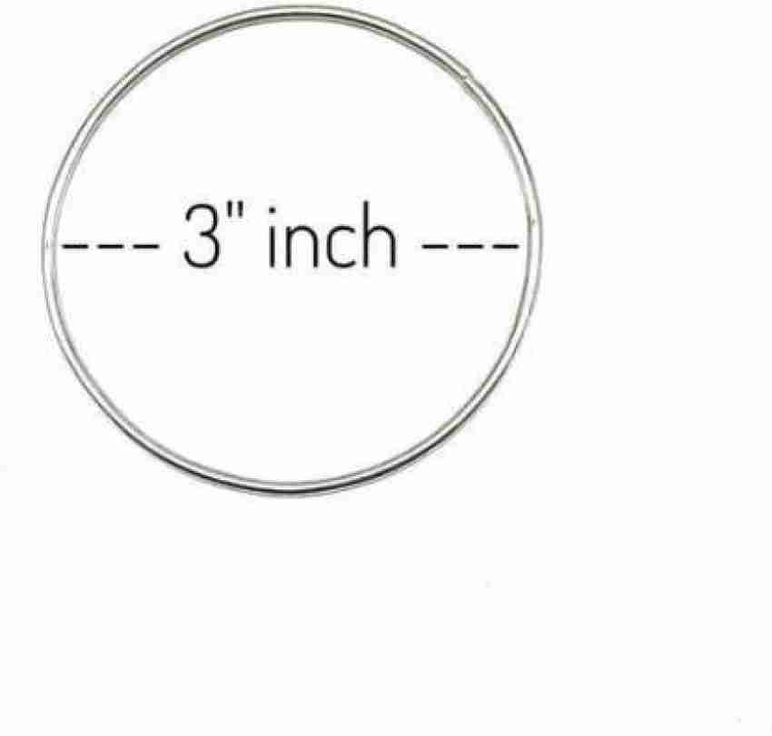ZILZAA 3 INCH METAL RINGS HOOPS MACRAME RINGS FOR DIY PROJECTS DREAM  CATCHER AND CRAFTS (Silver) 12 PCS - 3 INCH METAL RINGS HOOPS MACRAME RINGS  FOR DIY PROJECTS DREAM CATCHER AND