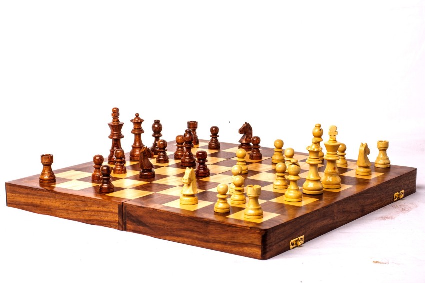 Folded magnetic analysis chess set 6.70 X 6.70 : Chess Shop Online