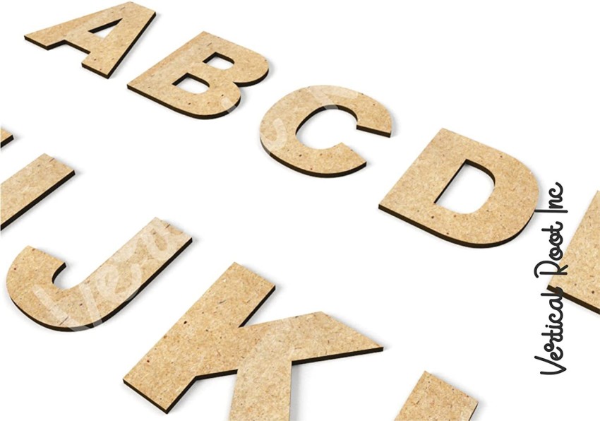 52 Pieces 6 Inches Wood Alphabet Letters Unfinished Wood Letters