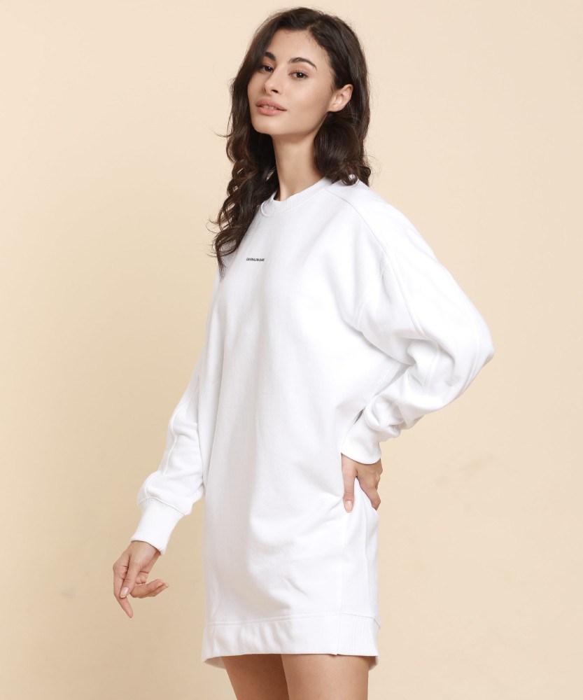 Calvin Klein Jeans Women T Shirt White Dress - Buy Calvin Klein Jeans Women  T Shirt White Dress Online at Best Prices in India