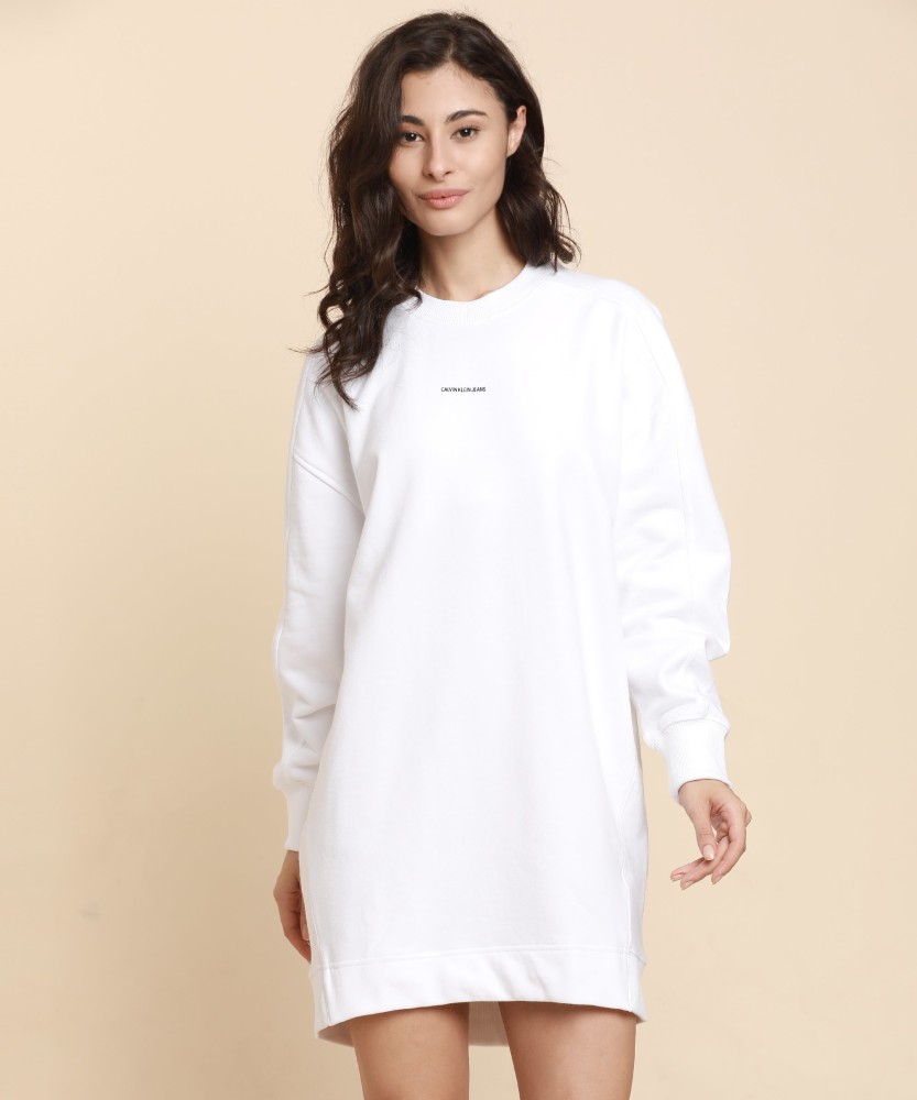 Calvin Klein Jeans Women T Shirt White Dress - Buy Calvin Klein Jeans Women  T Shirt White Dress Online at Best Prices in India