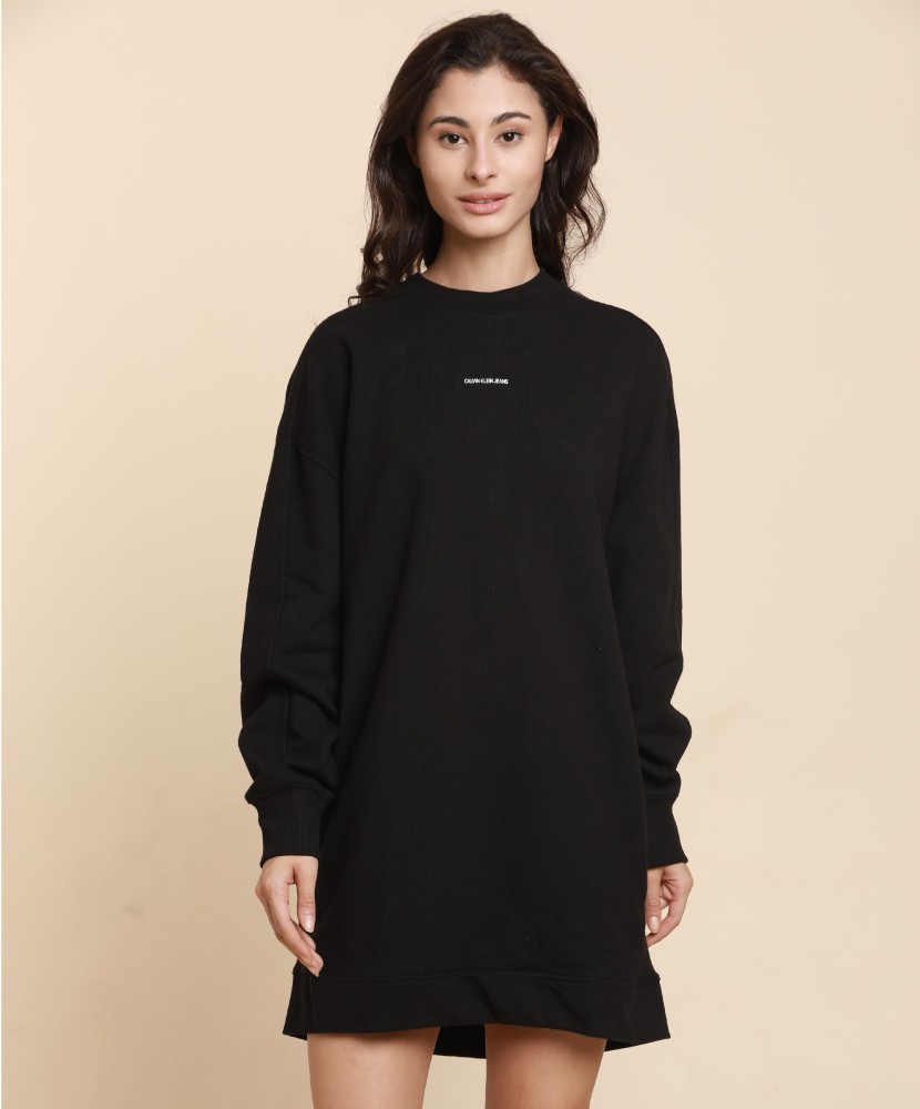 Calvin klein black clearance sweater dress