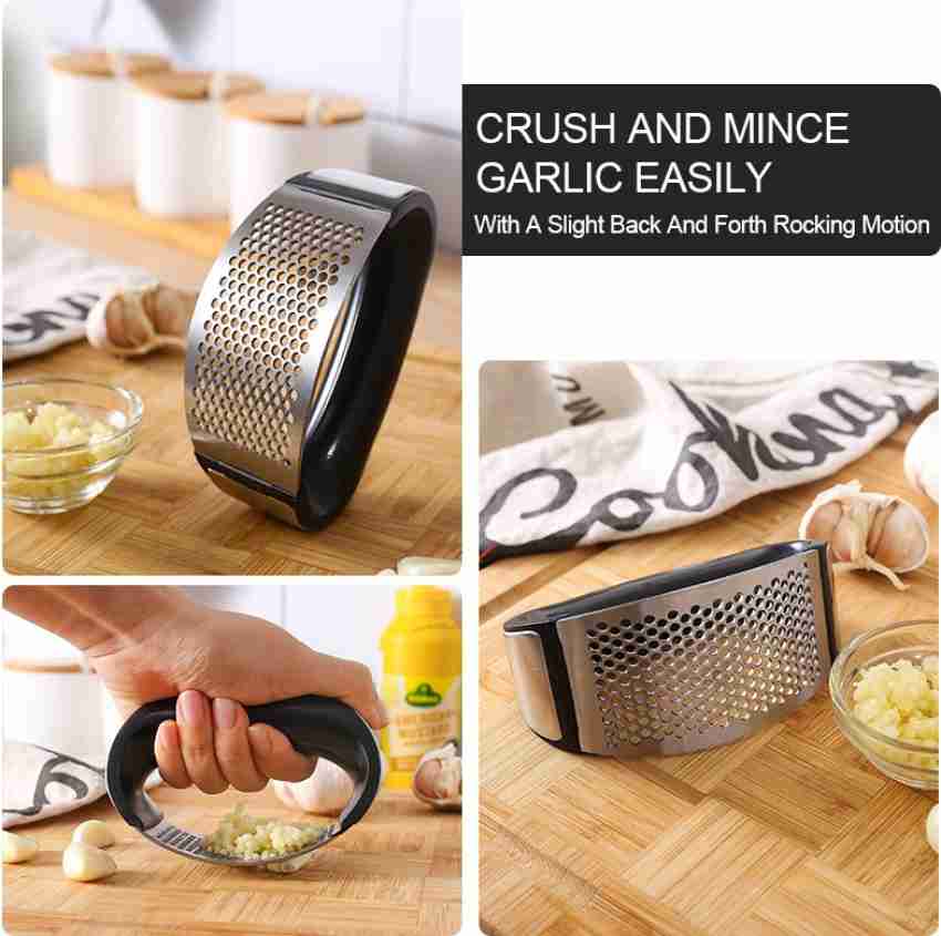 Garlic Press Stainless Steel Garlic Crusher Presser Kitchen Garlic Rocker  Food Grade Ginger Grater Chopper