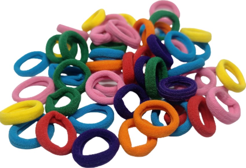 Kids Elastics No Damage Colored Hair Bands Fashion Girls Hair Ties 1000  Count Small Size