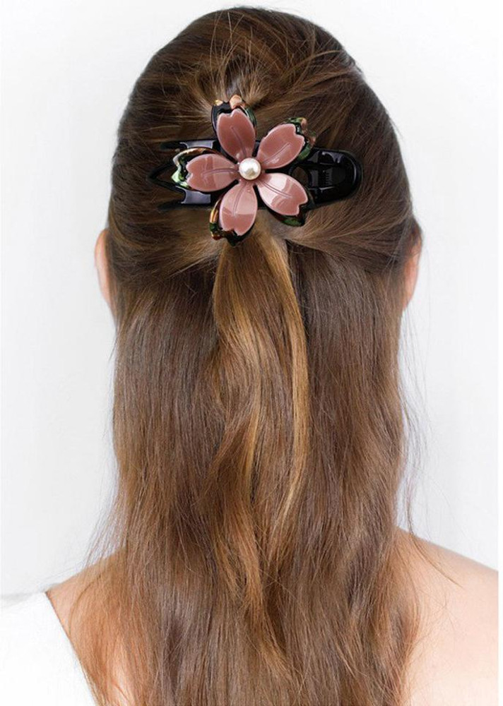 Flower claw hair clips hotsell