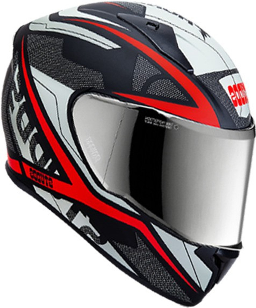 STUDDS THUNDER HI QUALITY D4 FULL FACE MATT BLACK N2 RED 600 MM