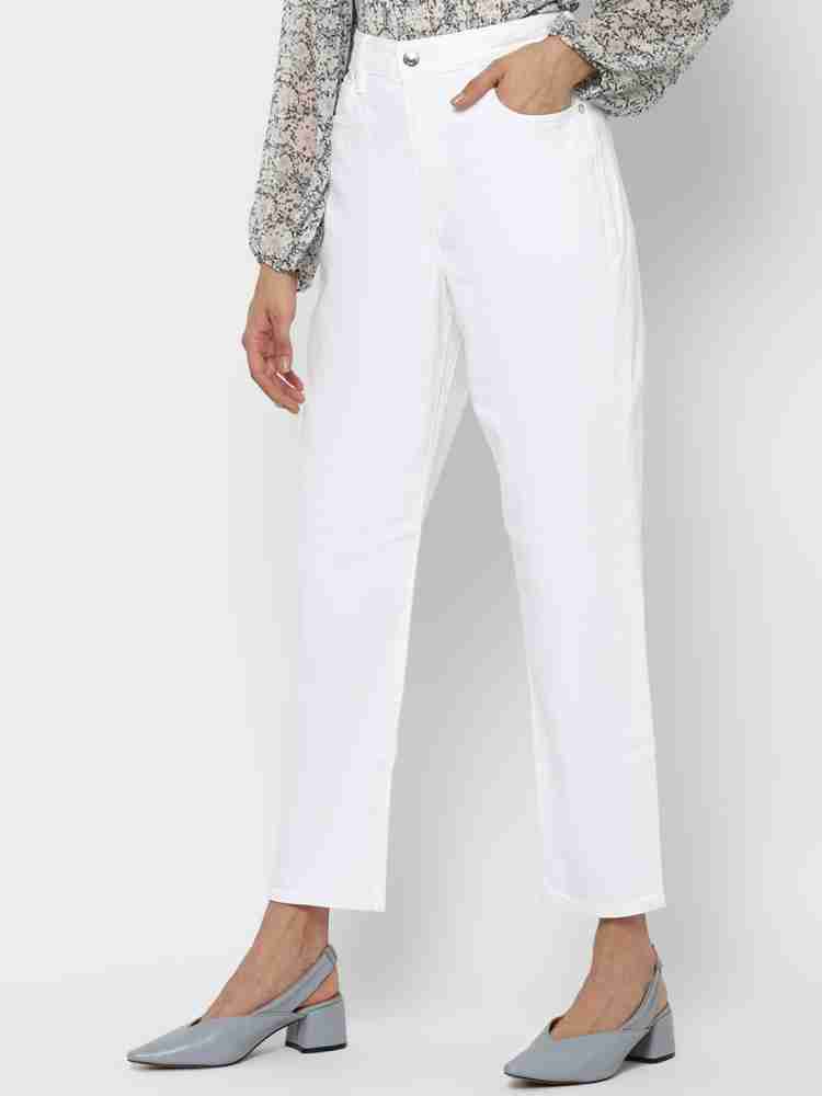Buy AMERICAN EAGLE OUTFITTERS Women White Regular Fit High Rise