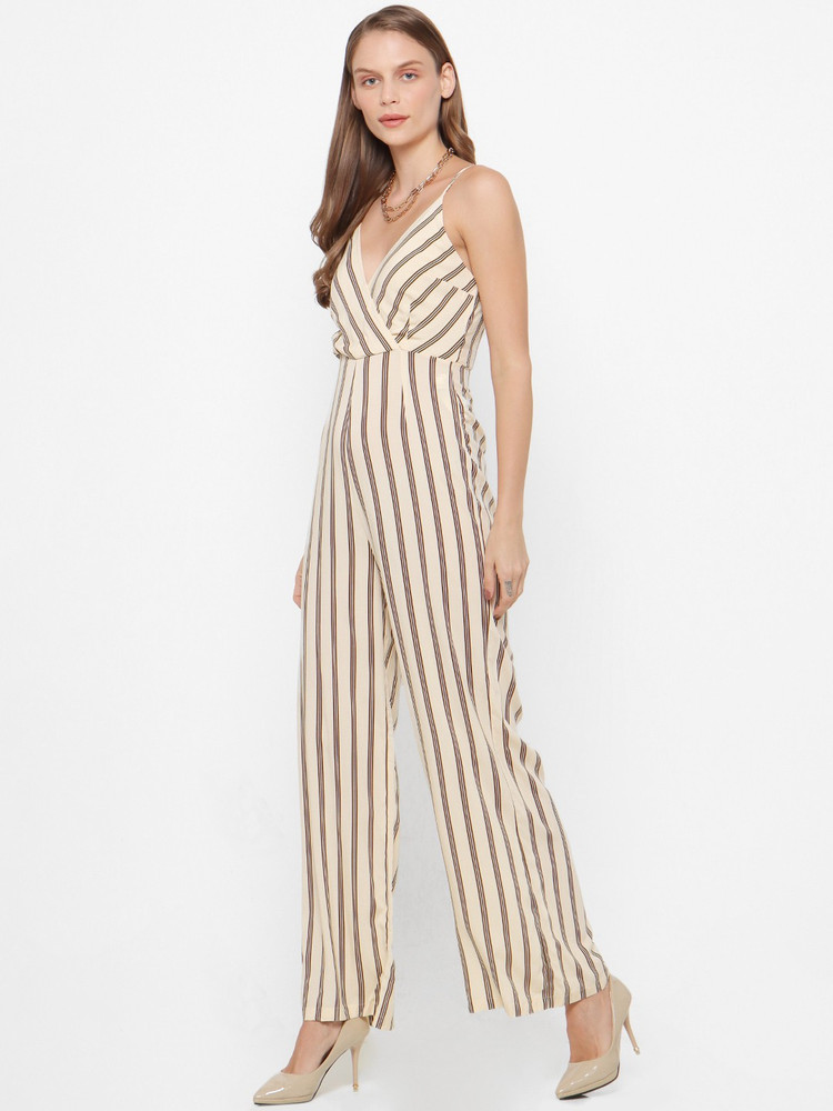 Forever 21 striped jumpsuit clearance