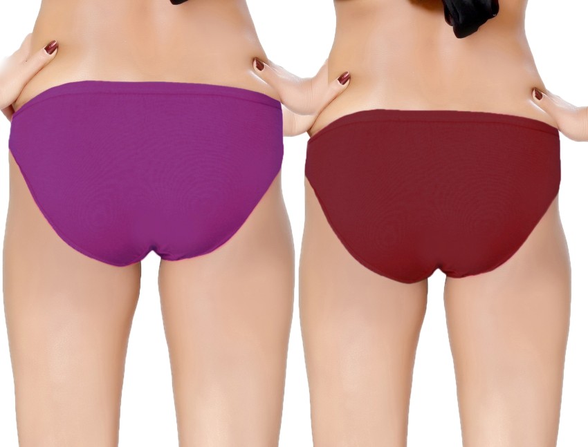 Zenus Women Bikini Maroon Panty - Buy Zenus Women Bikini Maroon Panty  Online at Best Prices in India