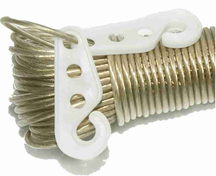 Blessing Home PVC Coated Steel Rope for Drying Clothes line for Balcony Beige Buy Blessing Home PVC Coated Steel Rope for Drying Clothes line for Balcony Beige Online at Best Prices