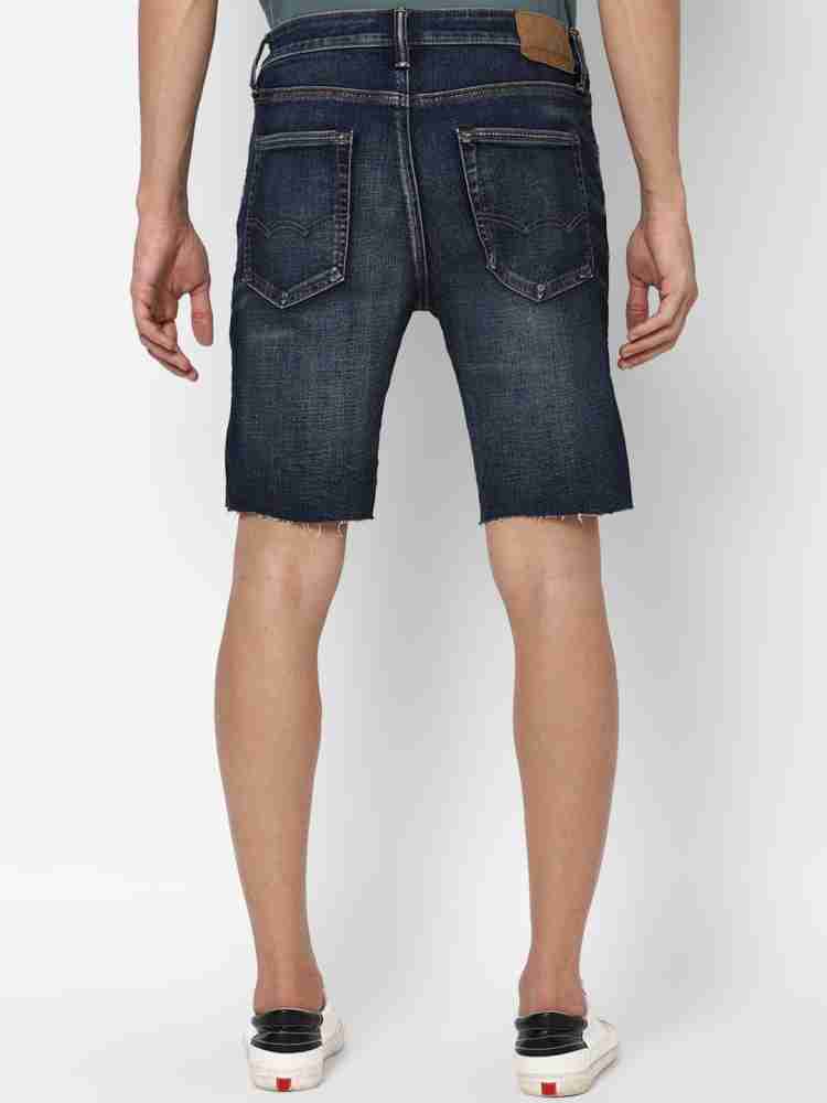 American Eagle Outfitters Dyed/Washed Men Blue, Grey Denim Shorts