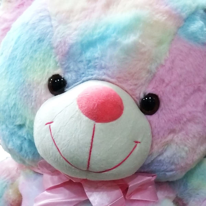 Rainbow colored teddy bears outlet