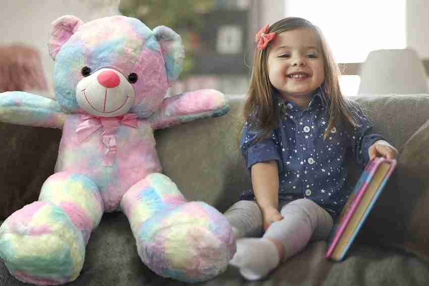 Multi colored teddy bear discount