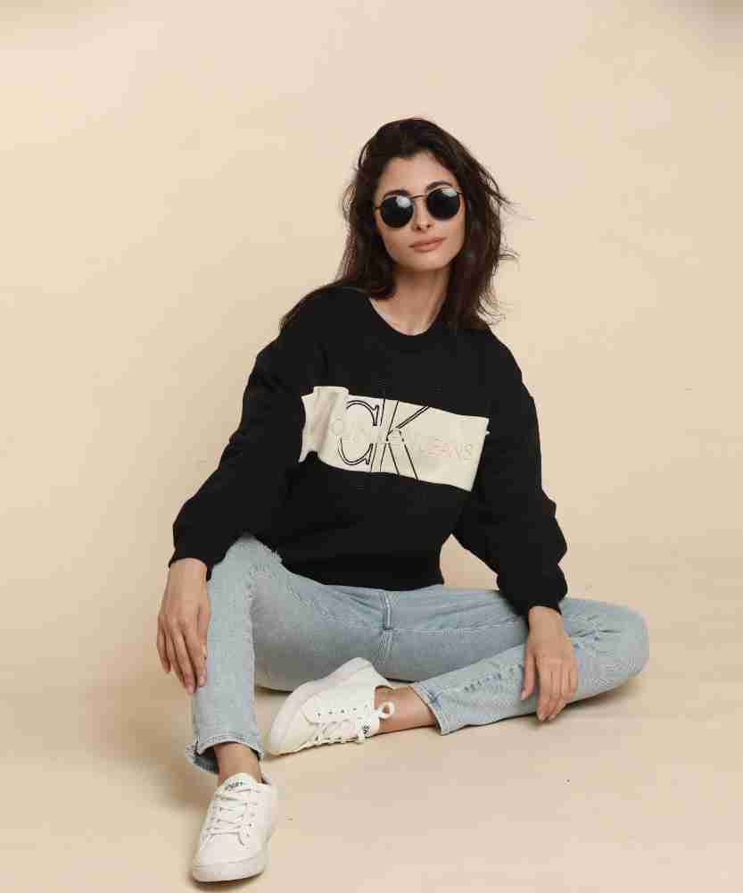 Calvin klein hot sale sweatshirt outfit