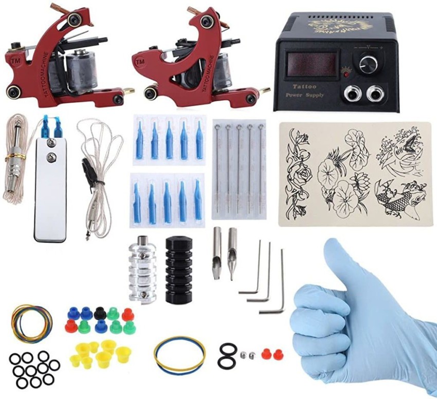 Tattoo Gizmo Coil Tattoo Machine Kit For Beginners with Power Supply  Needles Complete Tattoo Kit Basic Kit  Amazonin Beauty