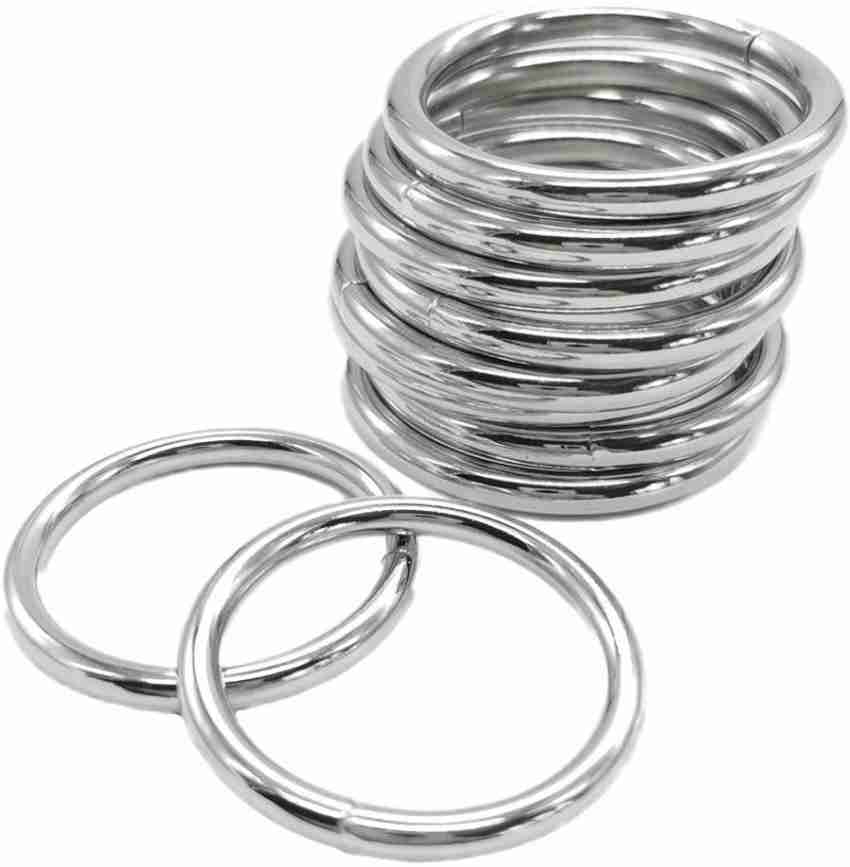 20 Pieces Metal Dream Catcher Rings Hoops Steel Craft Silver Rings for  Crafts