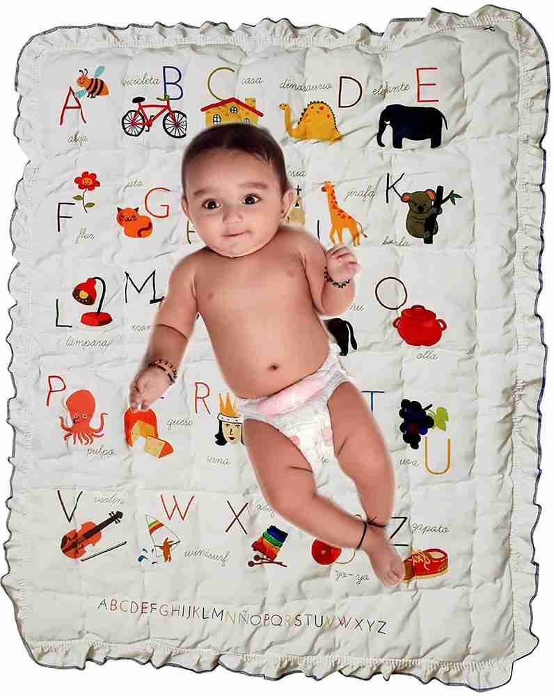 khatumbdi Newborn Baby Lacy Cotton Baby Bed Godari Cradle Bed Crib Sheet Multi Design for 0 4 Year Multi Color Elephant New born baby A To Z Alphabet Price in India Buy