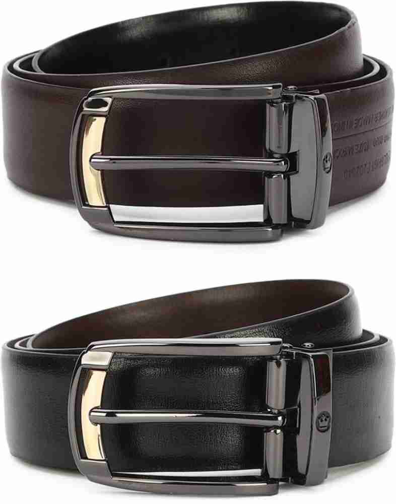 Buy Louis Philippe Black & Brown Leather Reversible Belt for Men