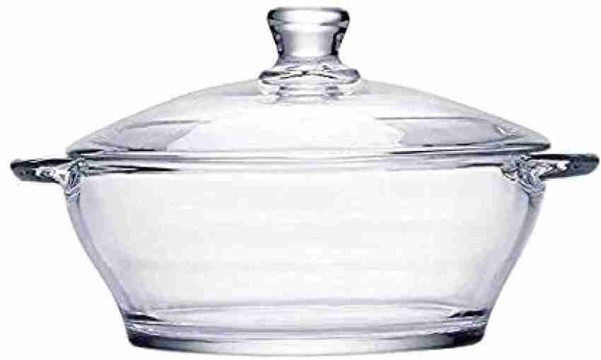 Masox Store Glass Serving Bowl Glass Casserole Deep Round Oven