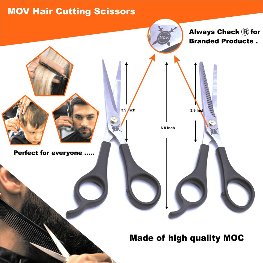 Professional Hair Cutting Scissors Sets 11PCS,Multi-purpose Hair Cutting Tools,Hair Clamps,Stainless Steel Material,for Salon,pet,Kids,Barber,Adults