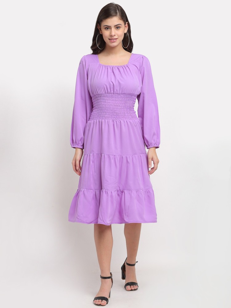 Purple on sale peasant dress