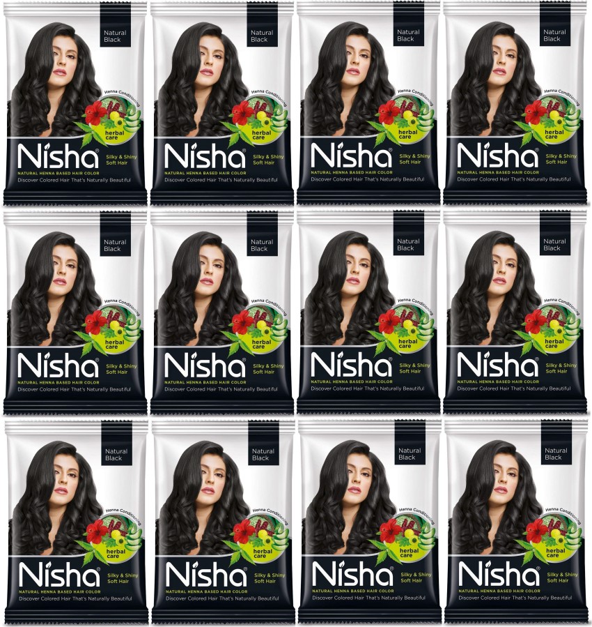 Buy Nisha Quick Henna Hair Color  Natural Black 60 gm Online at Best Price   Crème