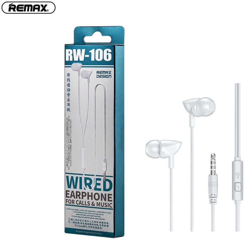 Remaxa RW 106 Wired Earphone Wired Headset Price in India Buy