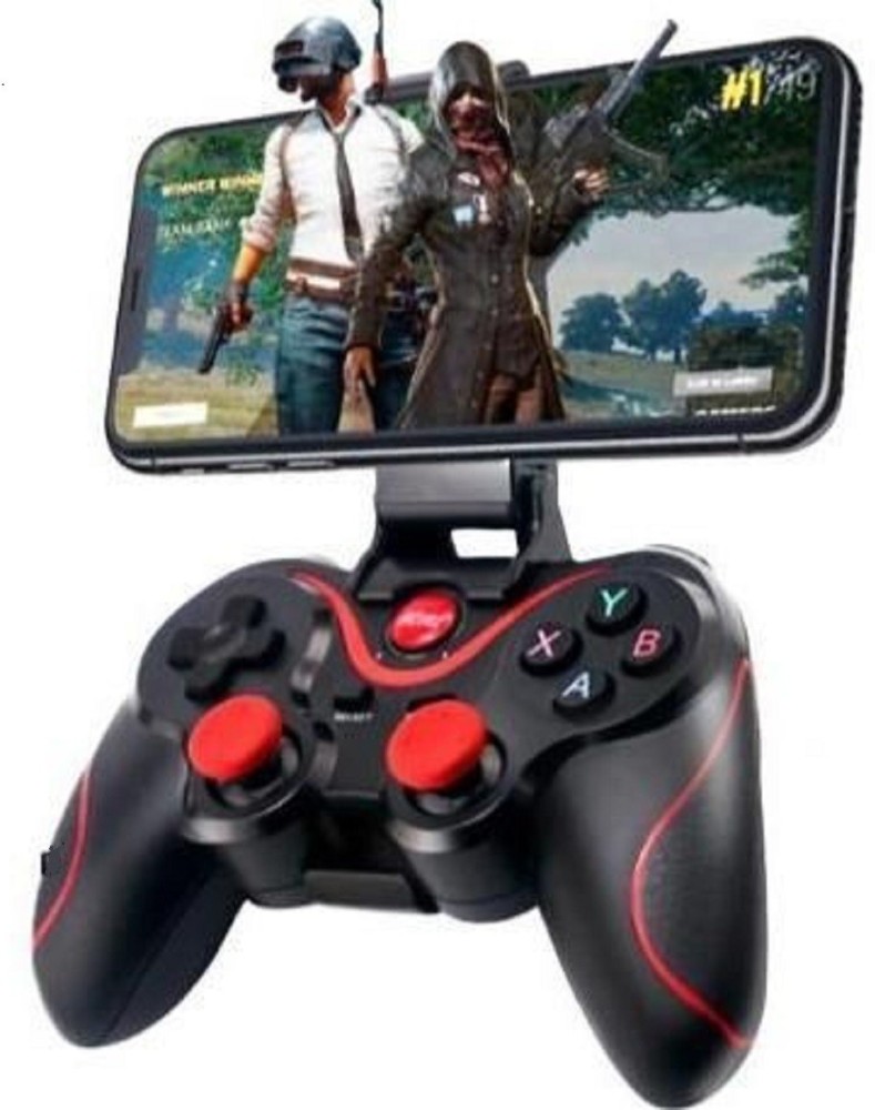 DWH X3 Mobile Wireless Bluetooth Game Controller with Bracket Gamepad  Support iOS/Android/Smart T.V./ PC - Black Joystick (Black, For PC)  Joystick