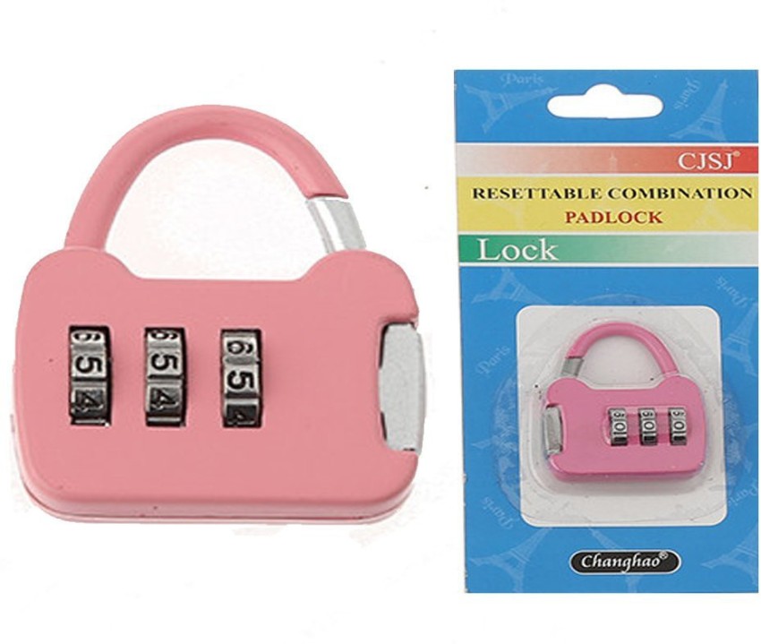 Pink combination best sale padlock