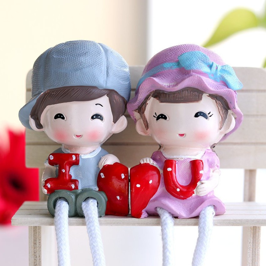 Buy Decoration Homey Cute Couple Showpiece Pair of 2 Showpiece Love Pair  for Anniversary Girlfriend Birthday Valentines Day Gift (Couple Design 1)  Online at Low Prices in India 