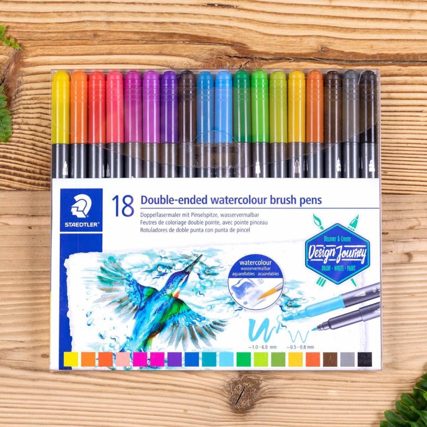 spincart 48 Pieces Sketch Pen Set Washable Water Color For  Painting Coloring For Kids Round Nib Nib Sketch Pen with Washable Ink 