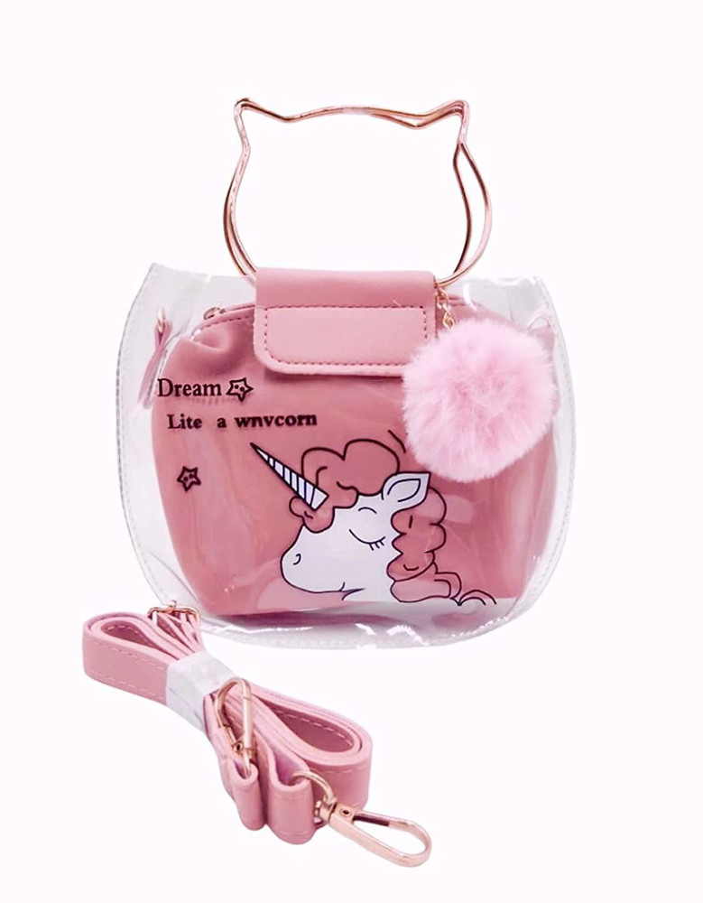 Le Delite Pink Sling Bag unicorn sling bag sling bag for girls kids sipper for girls kids unicorn glitter sling bag unicorn sequin bag unicorn
