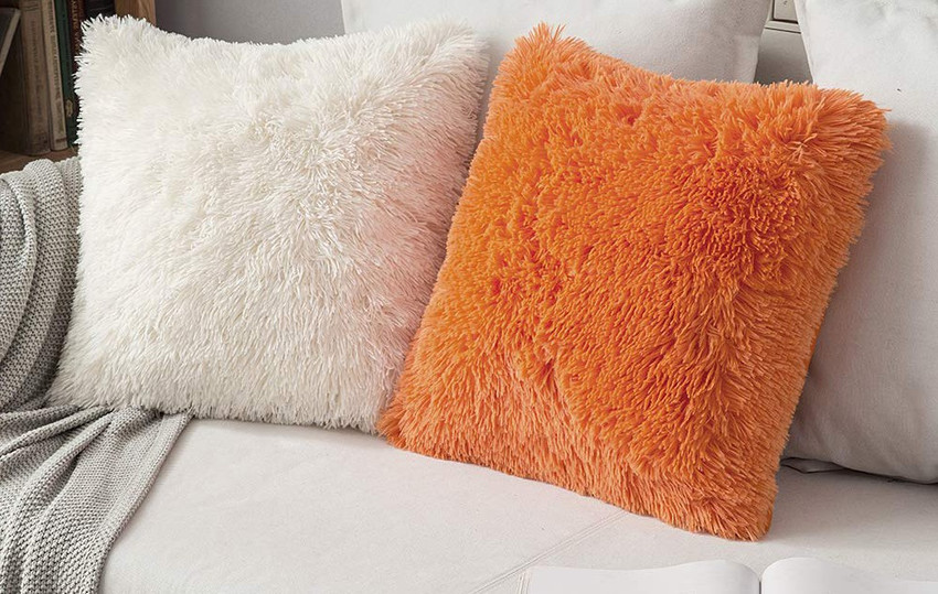 Catchyx Cart Cushion Set of 2 Solid Square Shape Pillow For