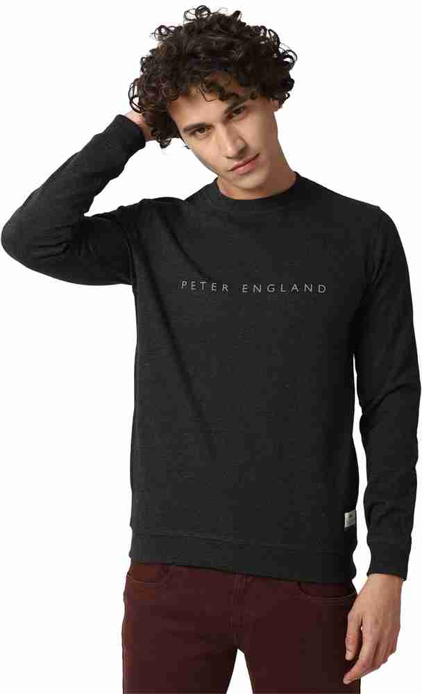 Peter england black sweatshirt deals