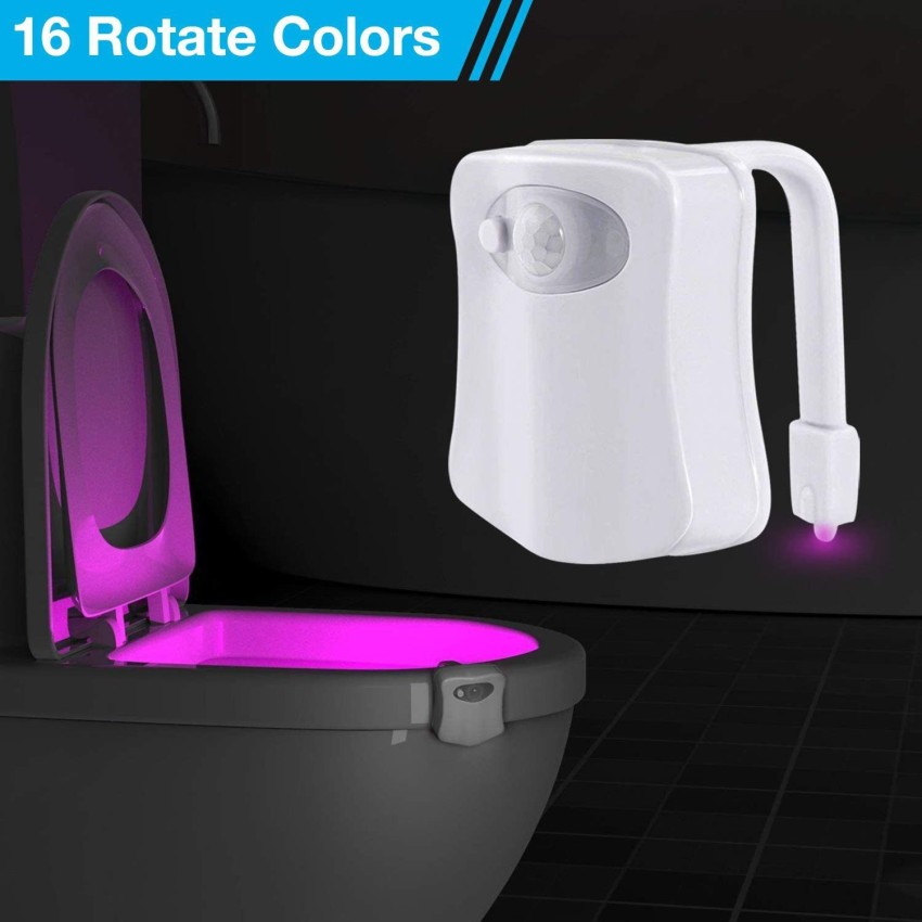 16 Colors Night Light Toilet Night Light, Automatic Motion Sensor