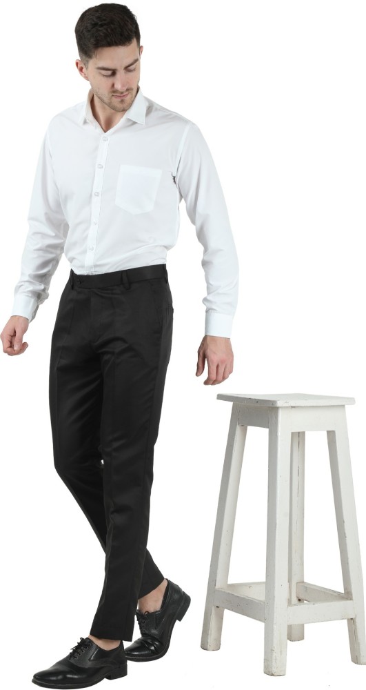 Plain Men Black Pants - Wessi