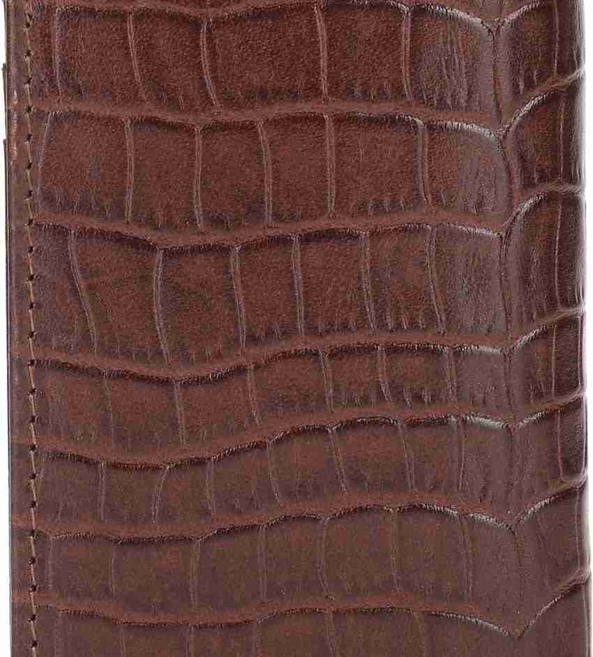 Buy Louis Philippe Men Coffee Brown Textured Leather Two Fold Wallet -  Wallets for Men 13399140