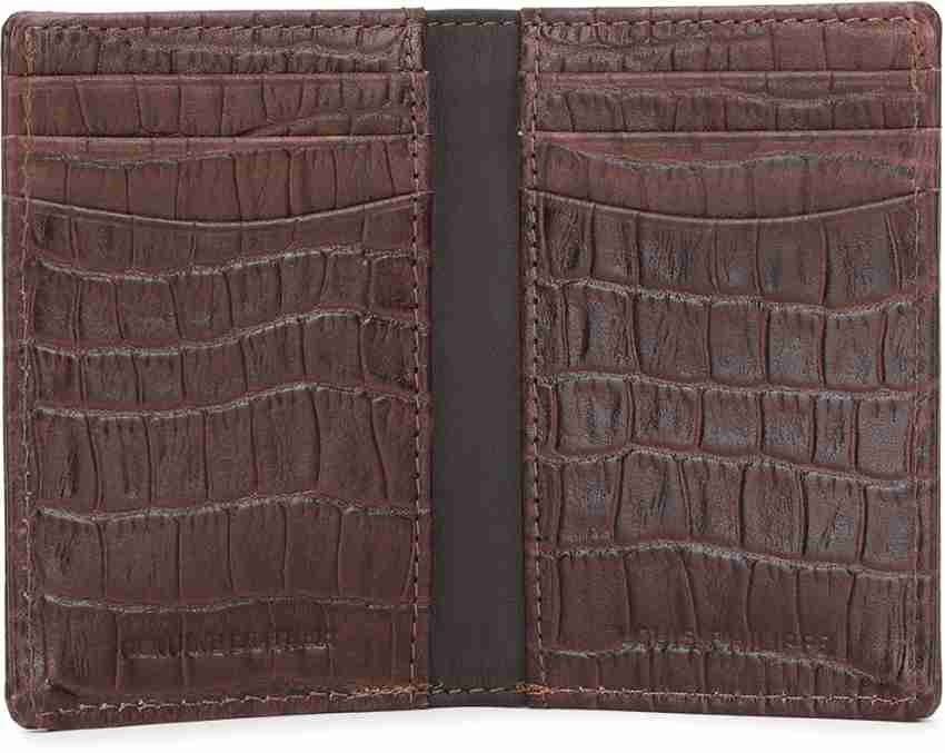 Buy Louis Philippe Men Coffee Brown Textured Leather Two Fold Wallet -  Wallets for Men 13399140