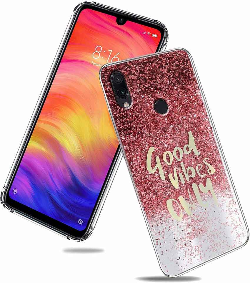 LINASO Back Cover for Redmi Y3 Bling Glitter Design Transparent