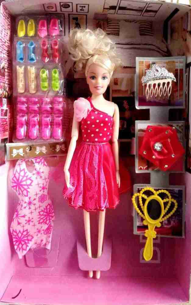mQFIT Fashion Girl's, Fashion Doll with Dresses Makeup and Cute Doll  Accessories Style Wardrobe Doll Set for Girls, Doll Toy for Kids Girls and  Boys