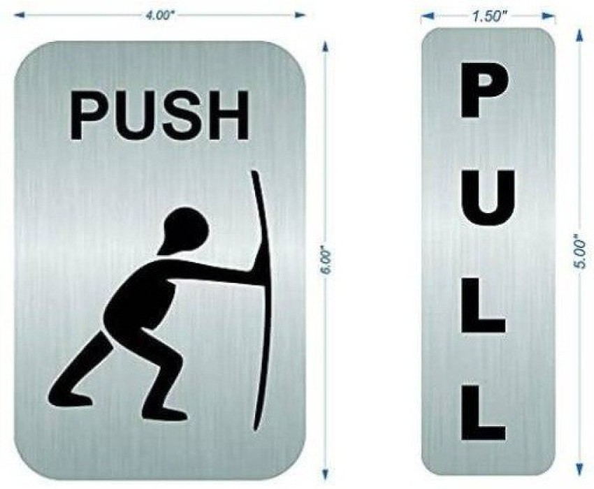 jv Stainless Steel Self Adhesive Push with Logo and Pull Signage Board  Emergency Sign Price in India - Buy jv Stainless Steel Self Adhesive Push  with Logo and Pull Signage Board Emergency