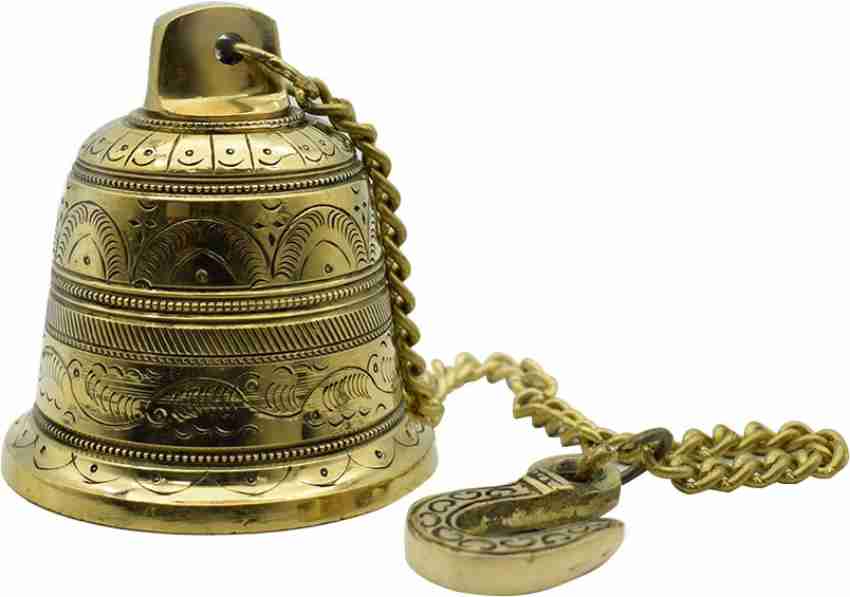 Puja N Pujari Hanging Brass Bell for Puja Room and Home Temple Brass Pooja  Bell Price in India - Buy Puja N Pujari Hanging Brass Bell for Puja Room  and Home Temple