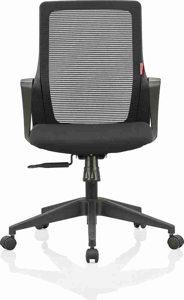 Featherlite Alpha Medium Back Fabric Office Arm Chair Price in