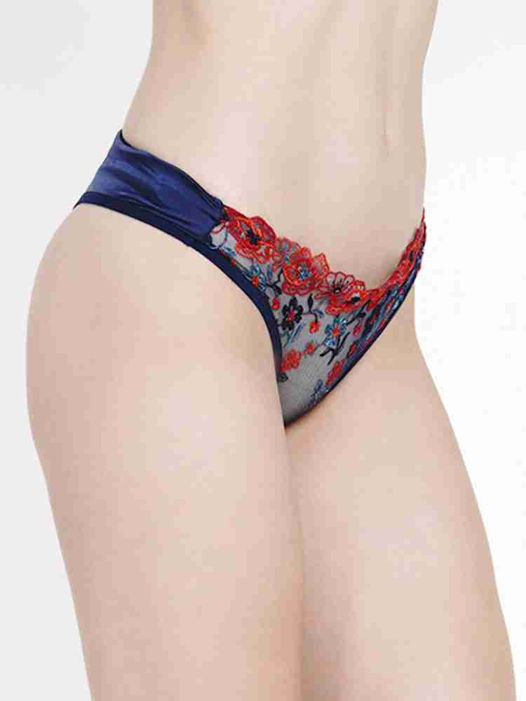 Buy Erotissch Women Blue Lace Thong Panty Briefs Online