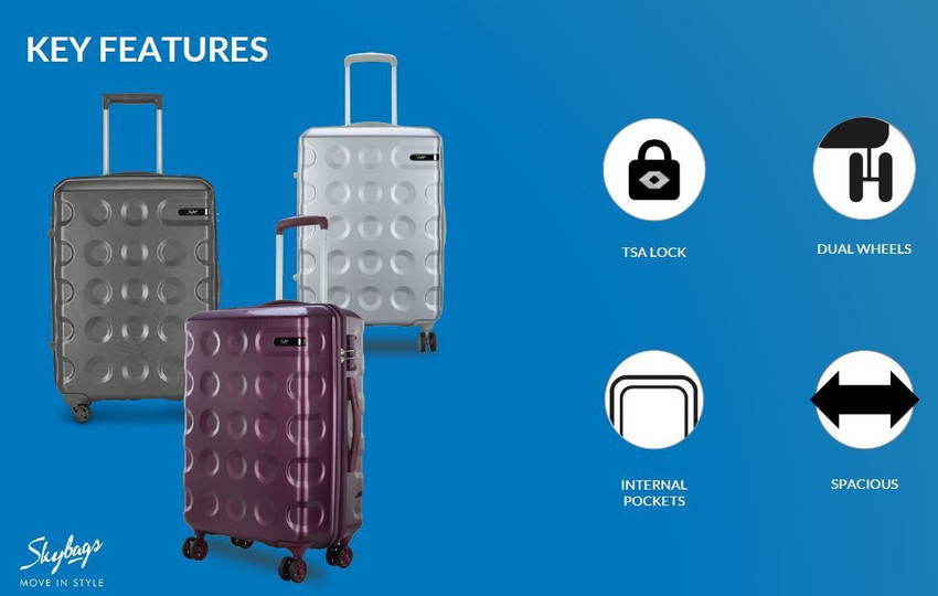 SKYBAGS THOR TROLLY 65 cm Check in Suitcase 8 Wheels 26