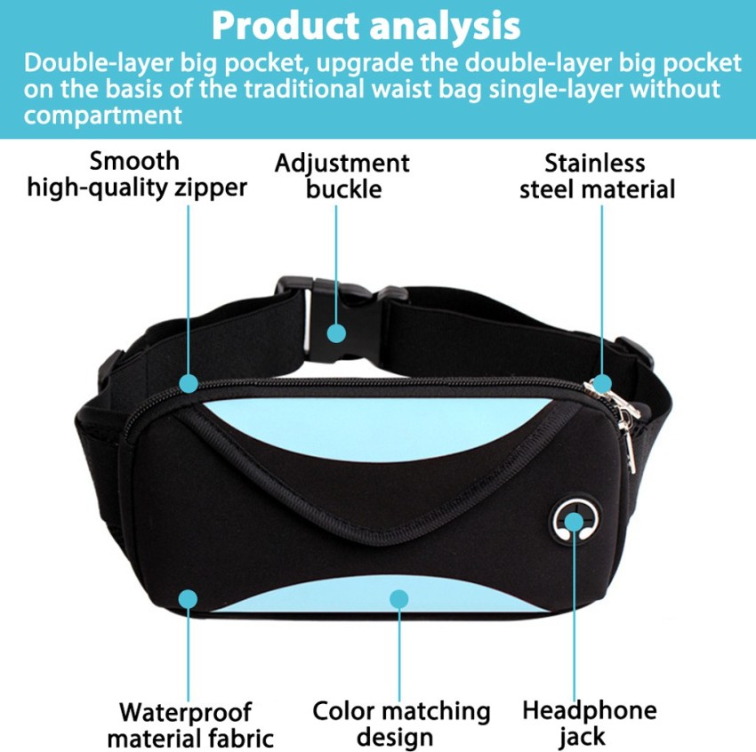Generic Running Waist Packs Bag Waterproof Sports Belt Pouch Waist