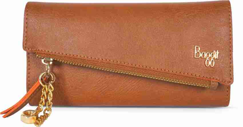 Baggit Women Orange Artificial Leather Wallet ORANGE Price in