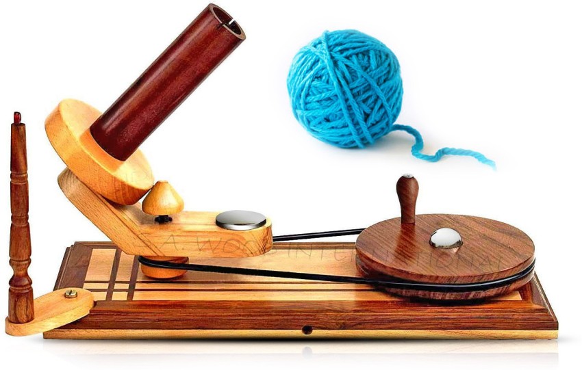 SAWI Wooden Yarn Winder for Knitting and Crocheting, Vintage, Standard  and Antique, Pack of 1, 100% Perfect - Finished, Natural Ball Winder, 15 X 6 X 9 in